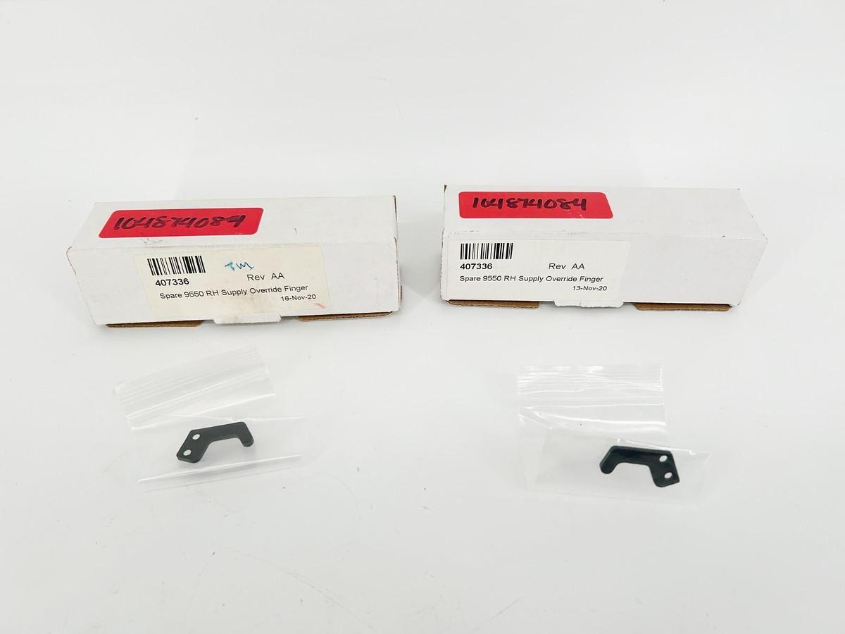 Lot of 2 New Videojet 407336 Spare 9550 RH Supply Override Fingers Rev AA