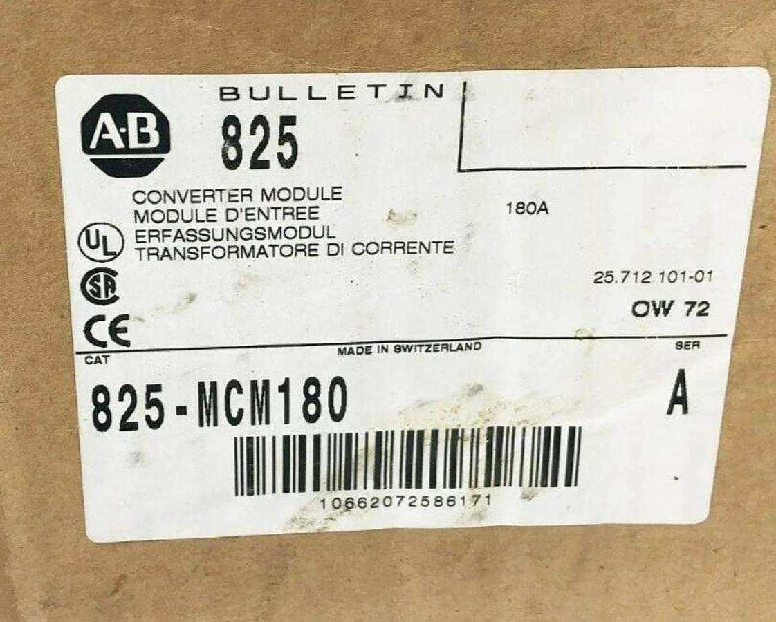 New Allen Bradley 825-MCM180 Ser. A Current Converter Module