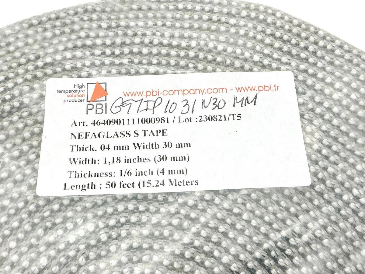New PBI 4640901111000981 NEFA Glass Tape .4mm Thick 50' Length