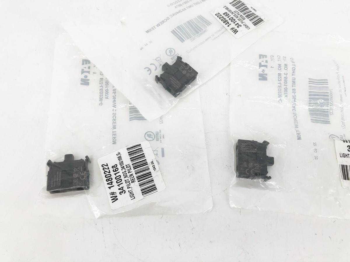 Lot of 3 New Eaton M22-LED230-Green LED Pilot Light Modules 85-264VAC