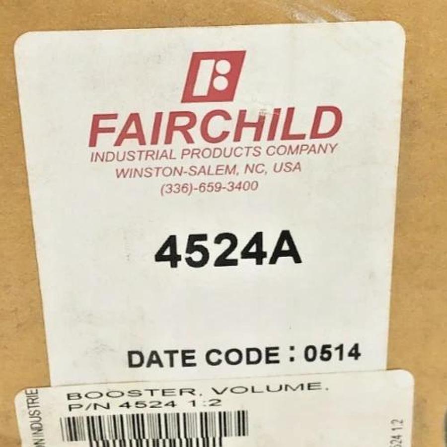 New Fairchild 4524A Pneumatic Volume Booster 250psi Supply 150psi Load