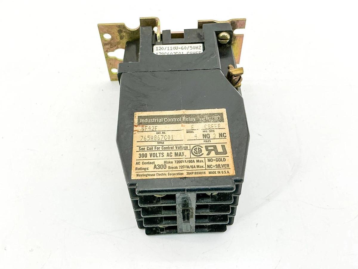 Used Westinghouse BF42F Control Relay 110/120v 50/60hZ CSHEE