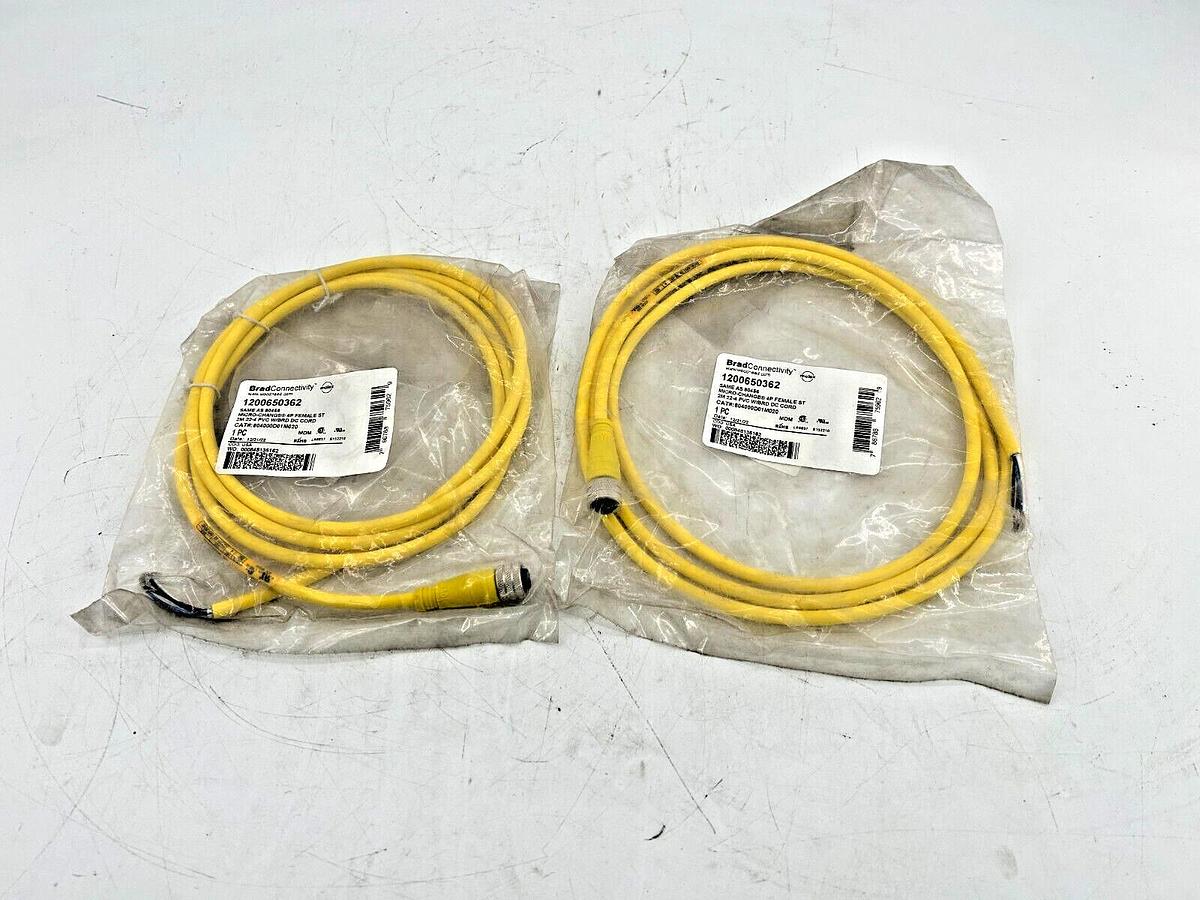 New Lot of 2 Brad Connectivity 1200650362 Micro-Change 4P Female ST 2M 22-4 P