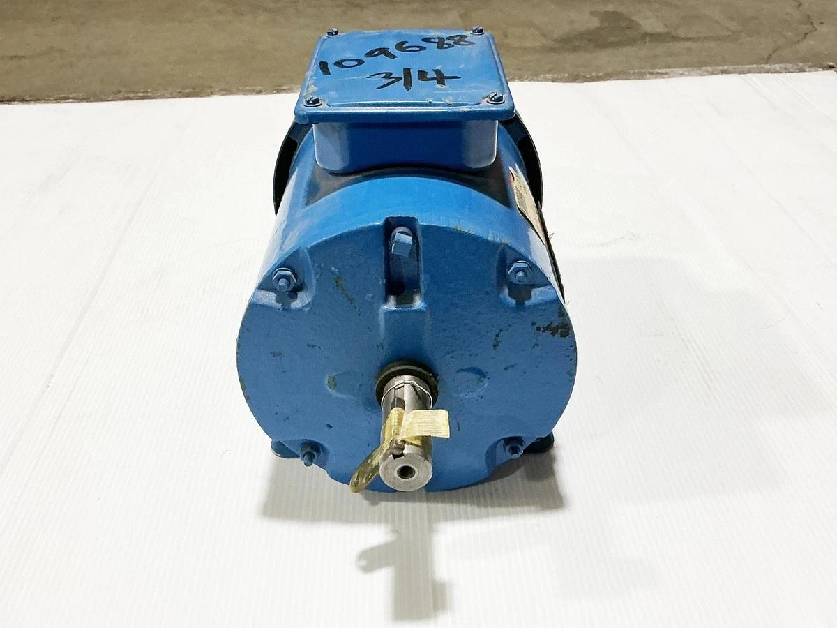Used Reliance 9147-99-7S Electric Motor 575V 1140RPM 3/4HP 2.6A FK143T Frame