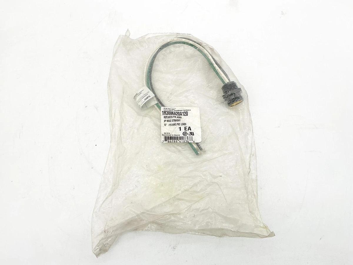 New Lot of 2 Brad Harrison 1R3006A20A120 Cordset 600V 1300130202 40909