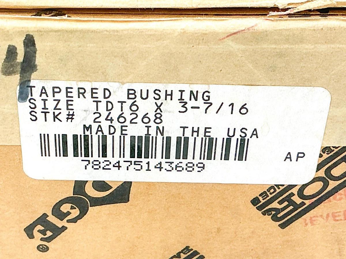 New Dodge TDT6 X 3-7/16 Tapered Bushing 3-7/16" Bore 246268