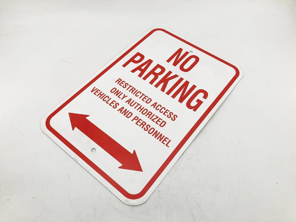 New NO PARKING RESTRICTED ACCESS Sign 18" x 12"