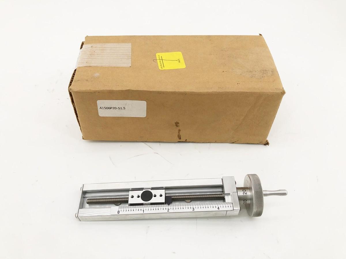 New Velmex A1506P20-S1.5 Unislide Manual Linear Actuator 4.5" Stroke 15 lbs Max