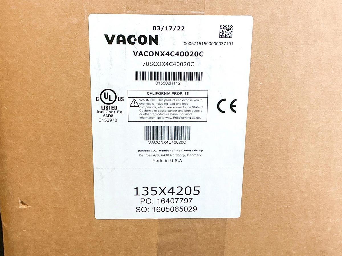 New Vacon VACONX4C40020C Variable Frequency AC Drive 3PH 460V 2.4HP