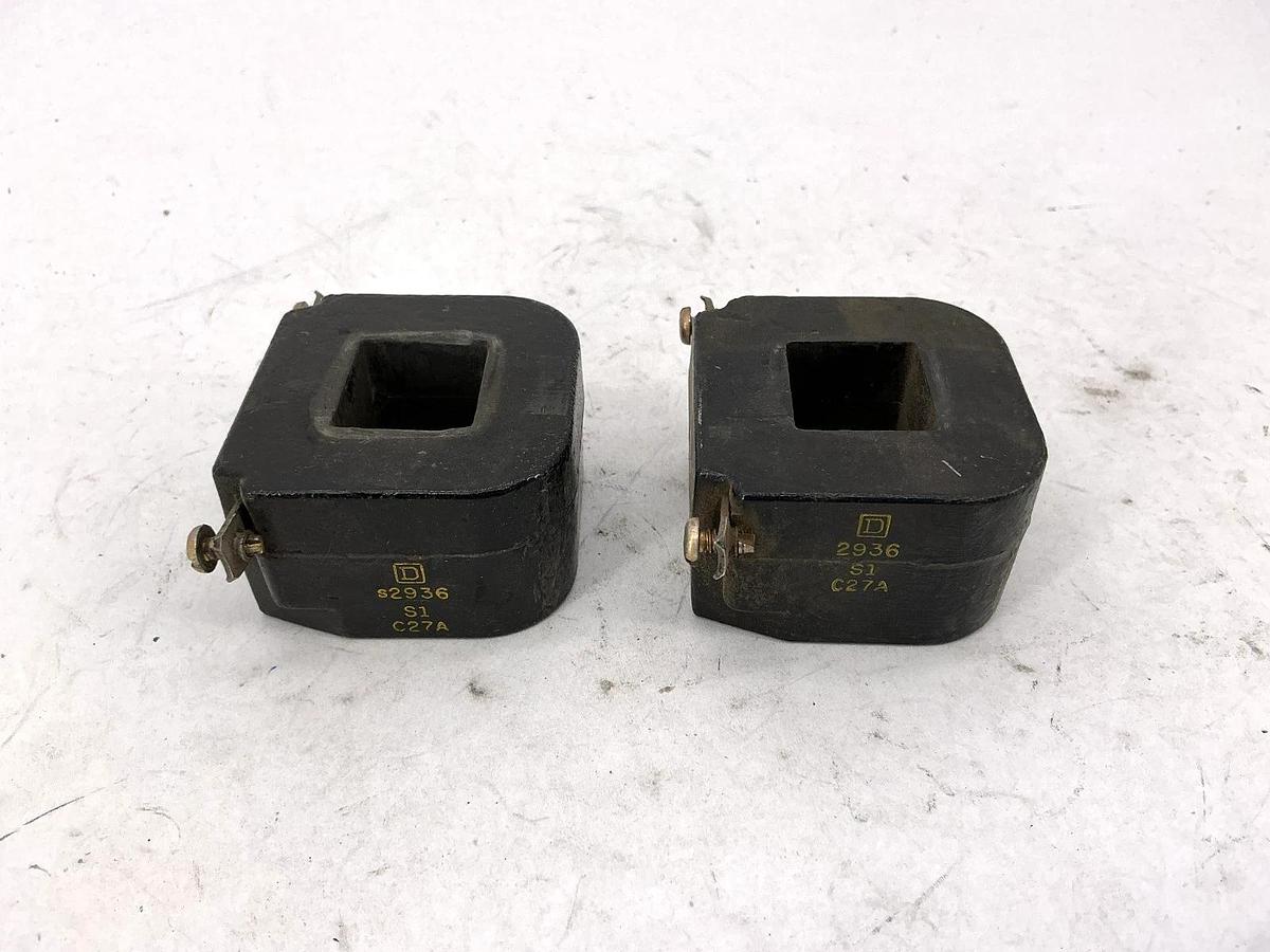 Used Lot of 2 Square D 2936-S1-C27A Magnetic Coil 110/120V 50/60CY S2936S1C27A