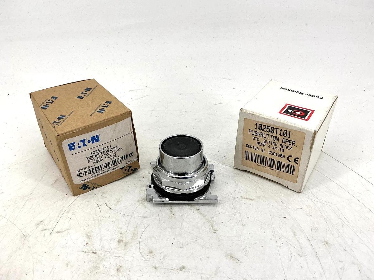 Lot of 2 New Eaton Cutler-Hammer 10250T101 Ser A1 Pushbutton Oper Standard Black