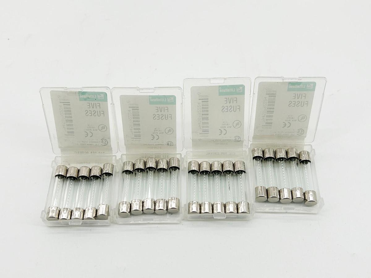 New Lot of 20 Littelfuse 312010P Glass Fuse 250V 10A