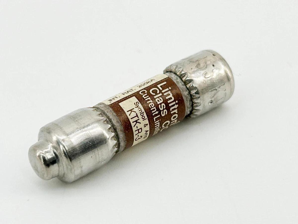New Lot of 3 Bussmann KTK-R-3 Limitron Fast Acting Fuse 600V 3A Class CC