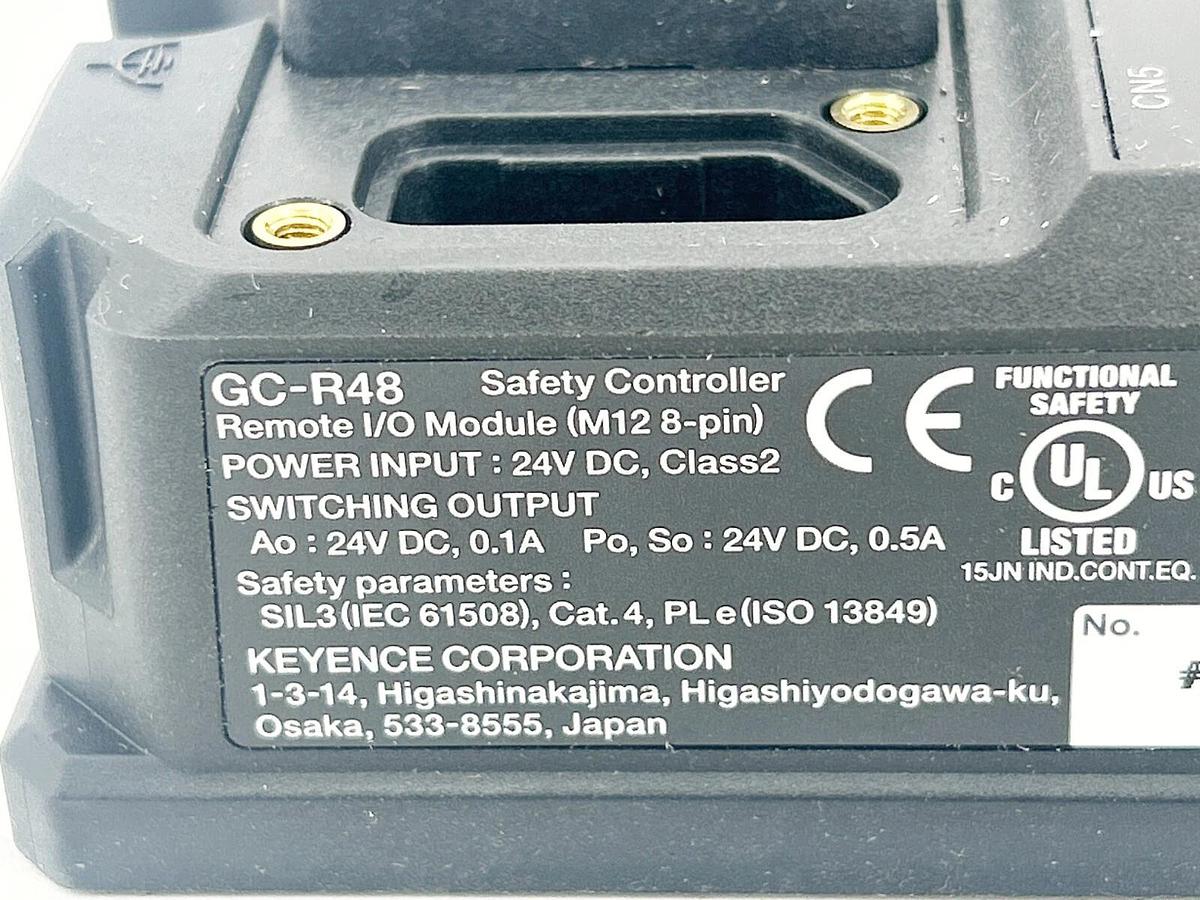 New Keyence GC-R48 Remote I/O M12 Remote Interlock Switch Type 8 Pin 4 Port
