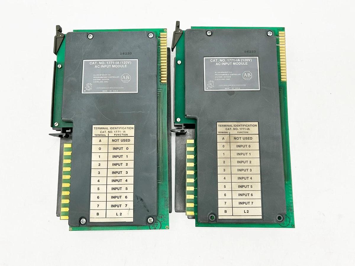 Used Lot of 2 Allen Bradley 1771-IA AC Input Module 120V 50/60Hz 7Ma