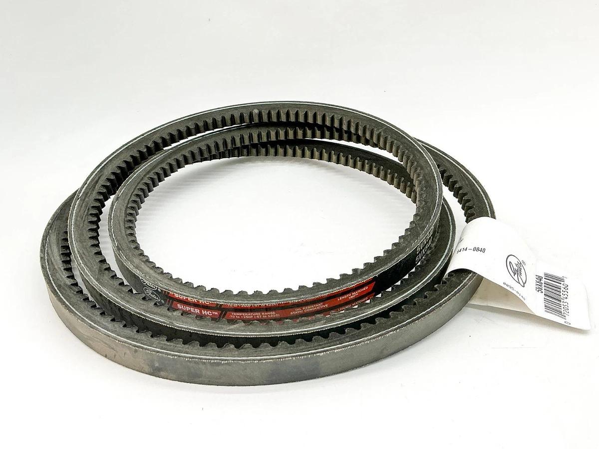 Lot of 2 New Gates 5VX840 Super HC Cogged V-Belts 84"L 16mm Width - No Box