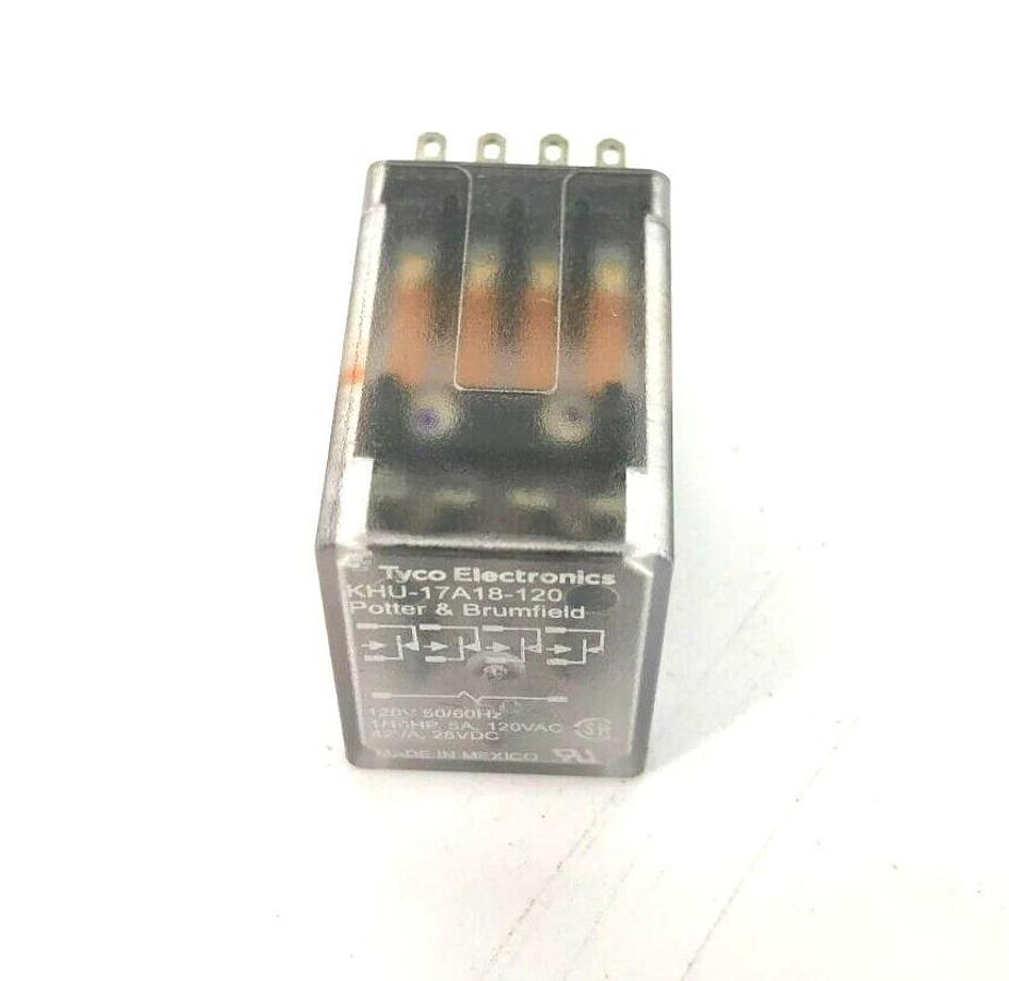 Lot of 2 New Potter & Brumfield KHU-17A18-120 Relays 14-Pin