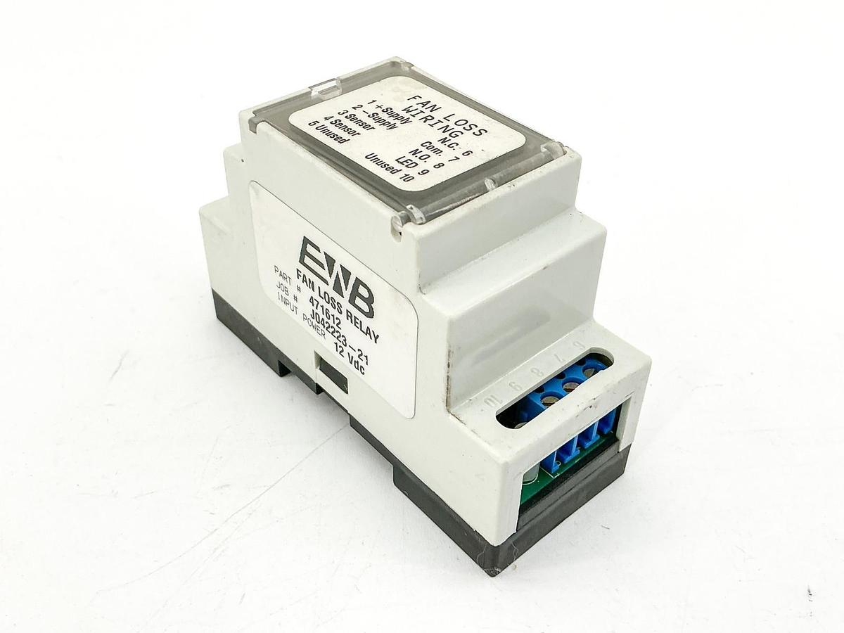 New E.W. Bowman 471612 Fan Loss Wiring Relay 12VDC - No Box