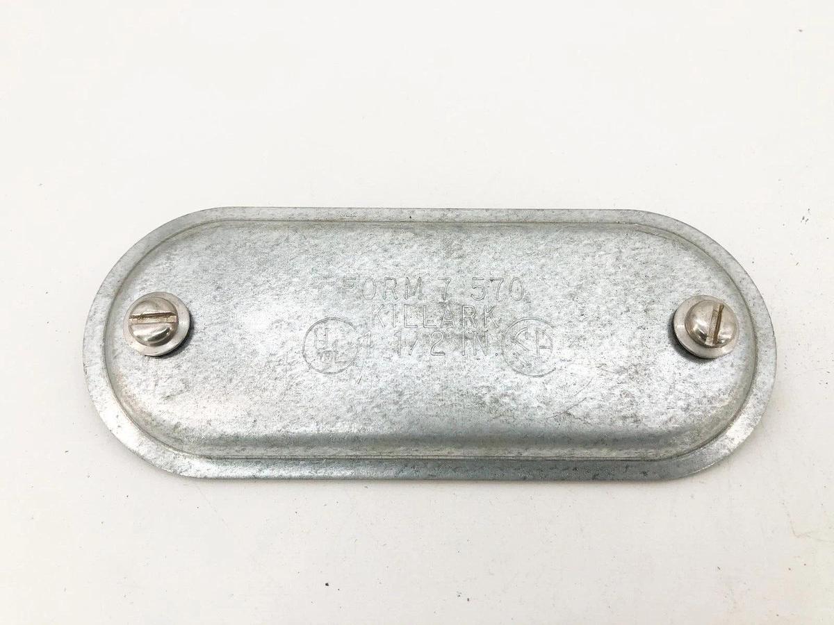 Lot of 4 New Killark 570 Steel Conduit Body Covers 1-1/2" Form 7 - No Gasket