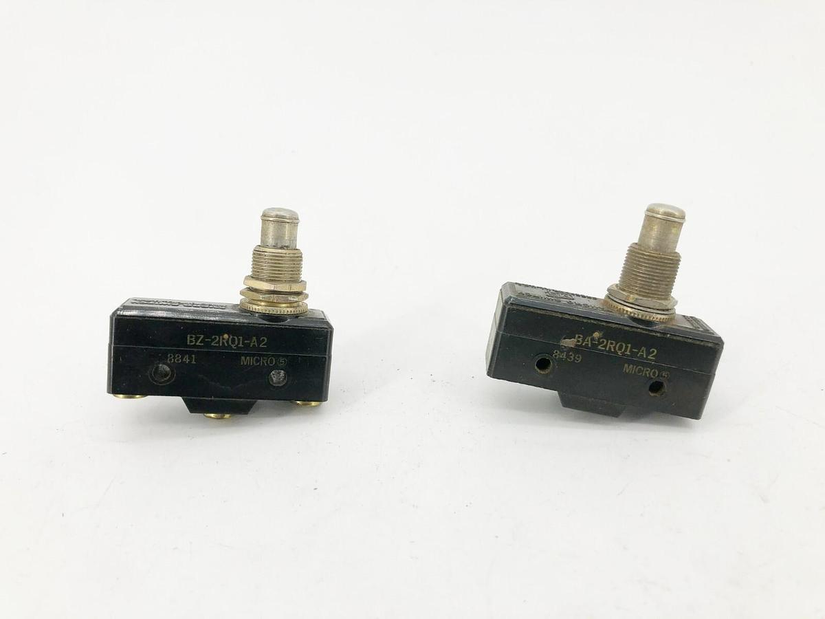 Used Lot of 2 Microswitch BA-2RQ1-A2 Snap Action Switches 20A 480VAC 250VDC