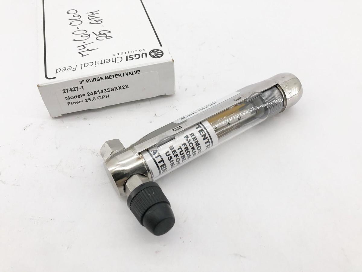 New UGSI 24A143SSXX2X Purge Meter Valve 3" 25.0 GPH 27427-1