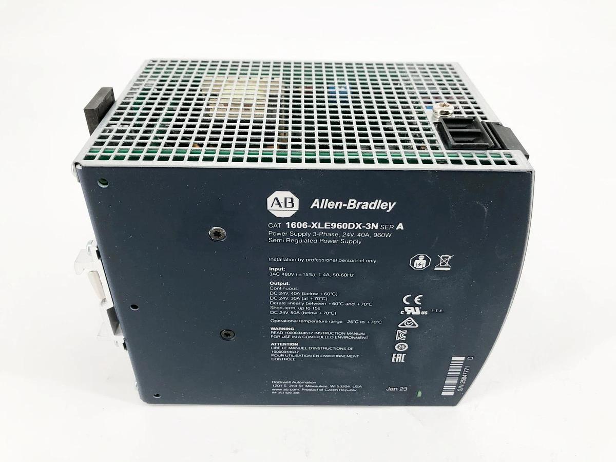 New Allen Bradley 1606-XLE960DX-3N Ser. A Power Supply 3PH 24V 40A 960W