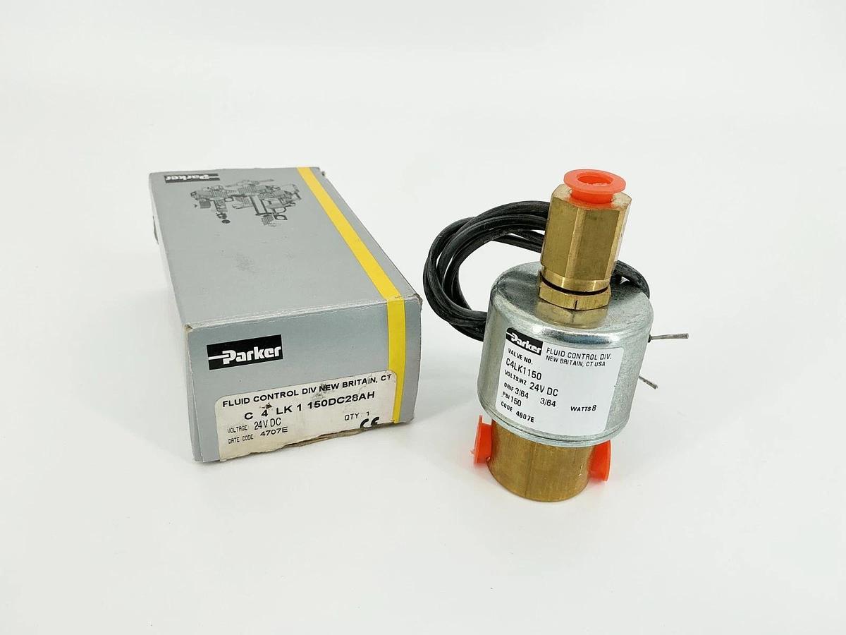 New Parker C4LK1150 Fluid Control Solenoid Valve 24V 150PSI 8W