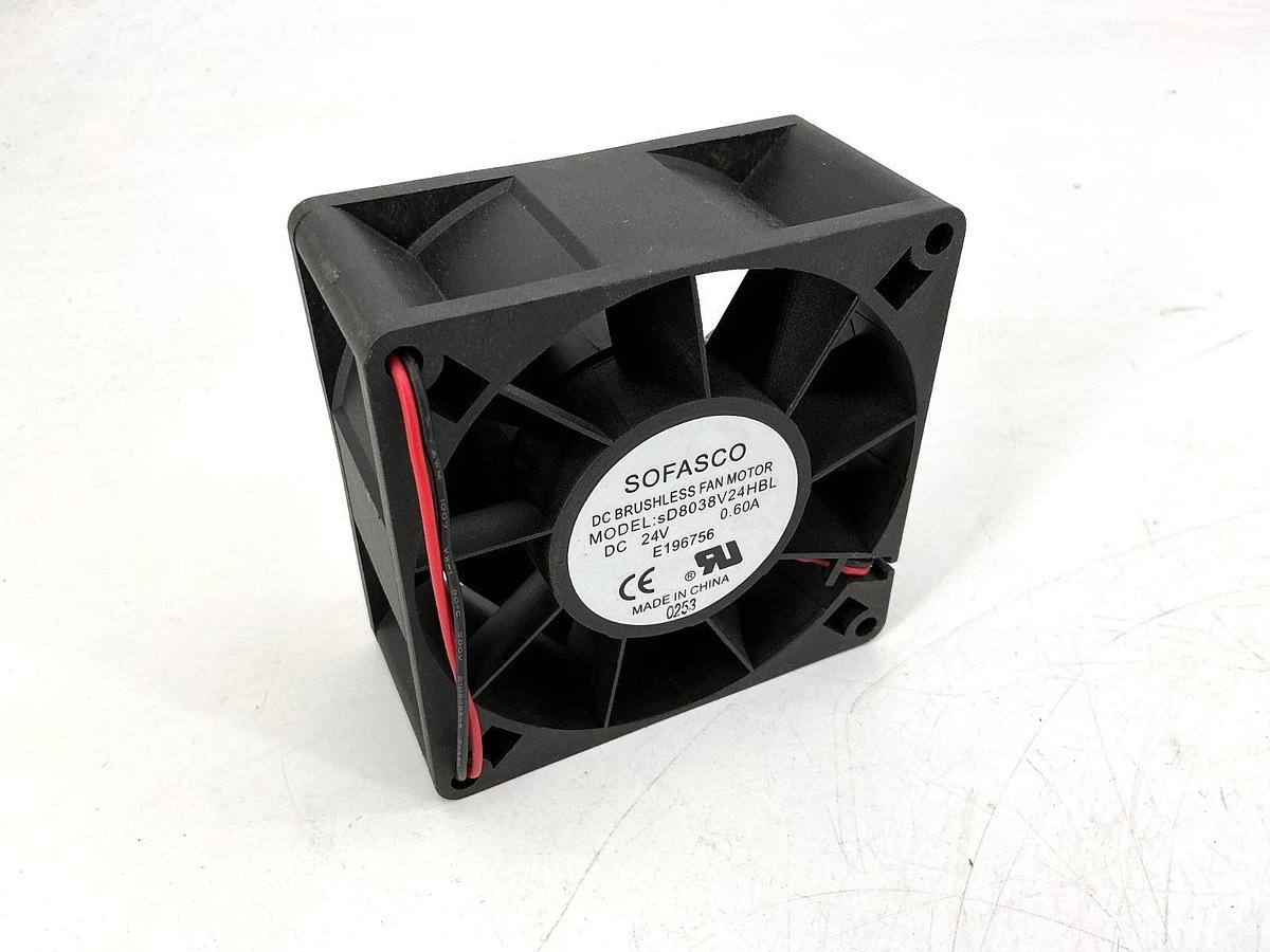 New Sofasco sD8038V24HBL DC Brushless Fan Motor 2-Wire 0.60A 24VDC - No Box