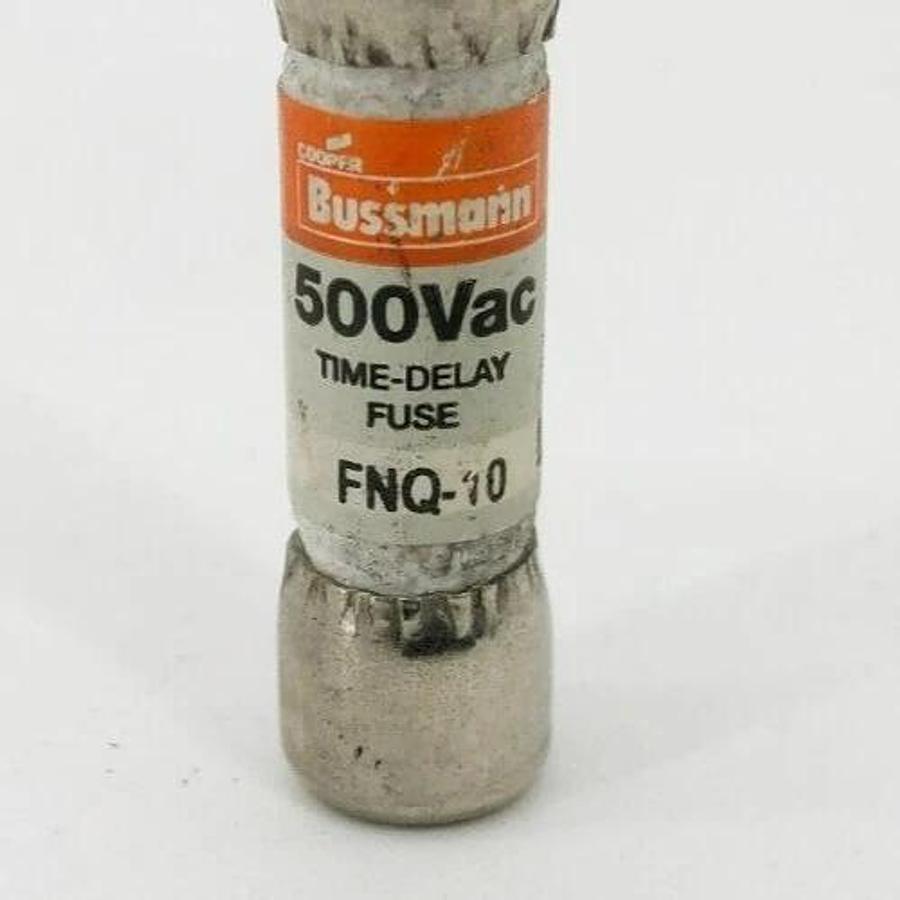 Lot of 5 New Bussmann FNQ-10 Time Delay Fuses 10 A 500VAC