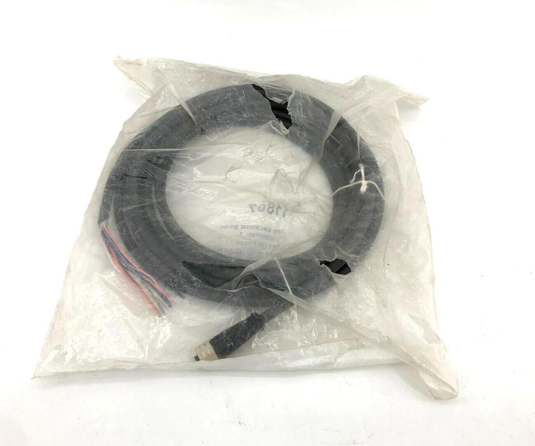 New IFM E11807 Cordset, Female to Pigtail, 5m