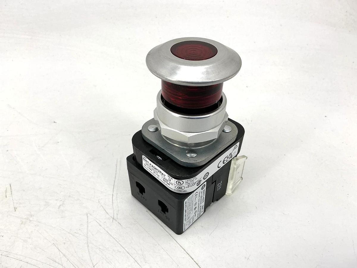New Allen Bradley 800T-FXQH2RA7 Ser U Push-Pull Device 2Pos Red LED Lamp 12-130V