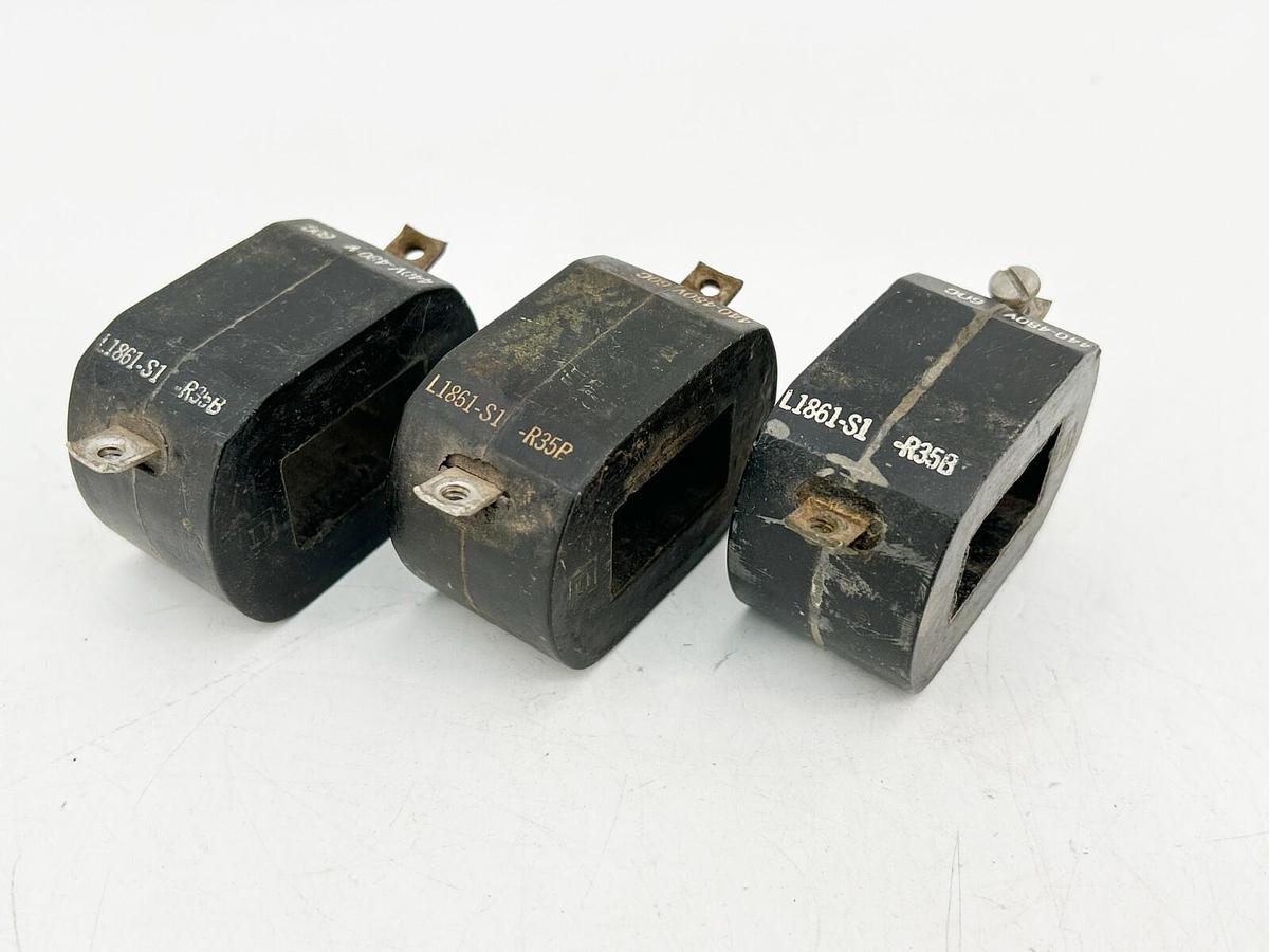 Used Lot of 3 Square D L1861-S1-R35B Magnetic Coil 440/480V 60Hz