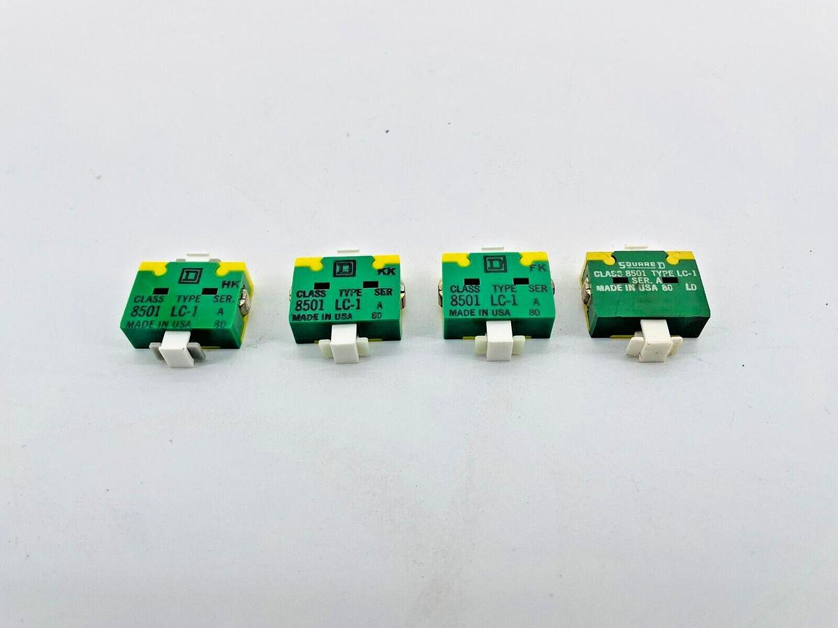 Lot of 4 New Square D 8501LC1 Relay Contact Cartridge Ser A