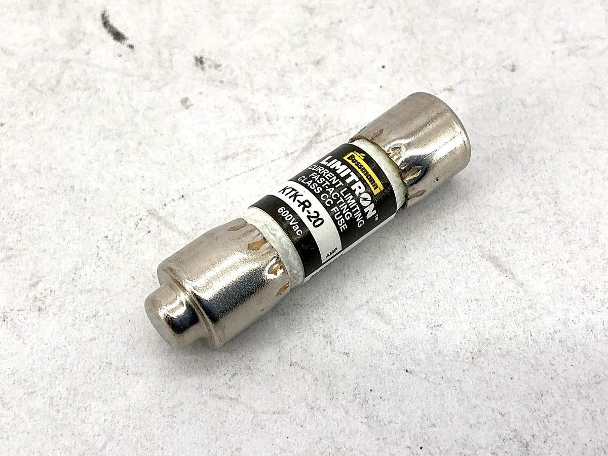 Lot of 3 New Bussmann KTK-R-20 Limitron Current-Limiting Class CC Fuse 20A 600V