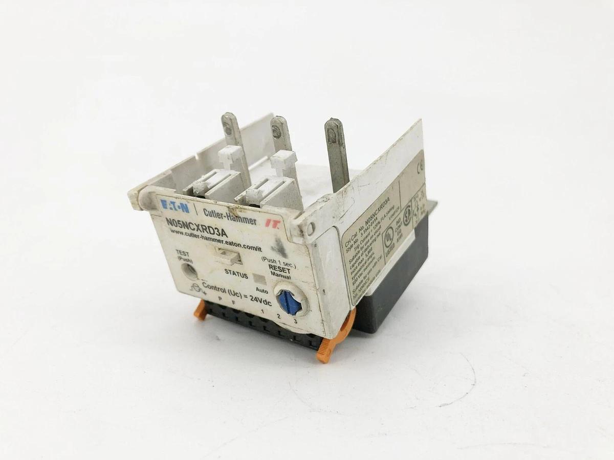 Used Eaton Cutler-Hammer N05NCXRD3A Overload Relay 3-Pole 24VDC 0.25A