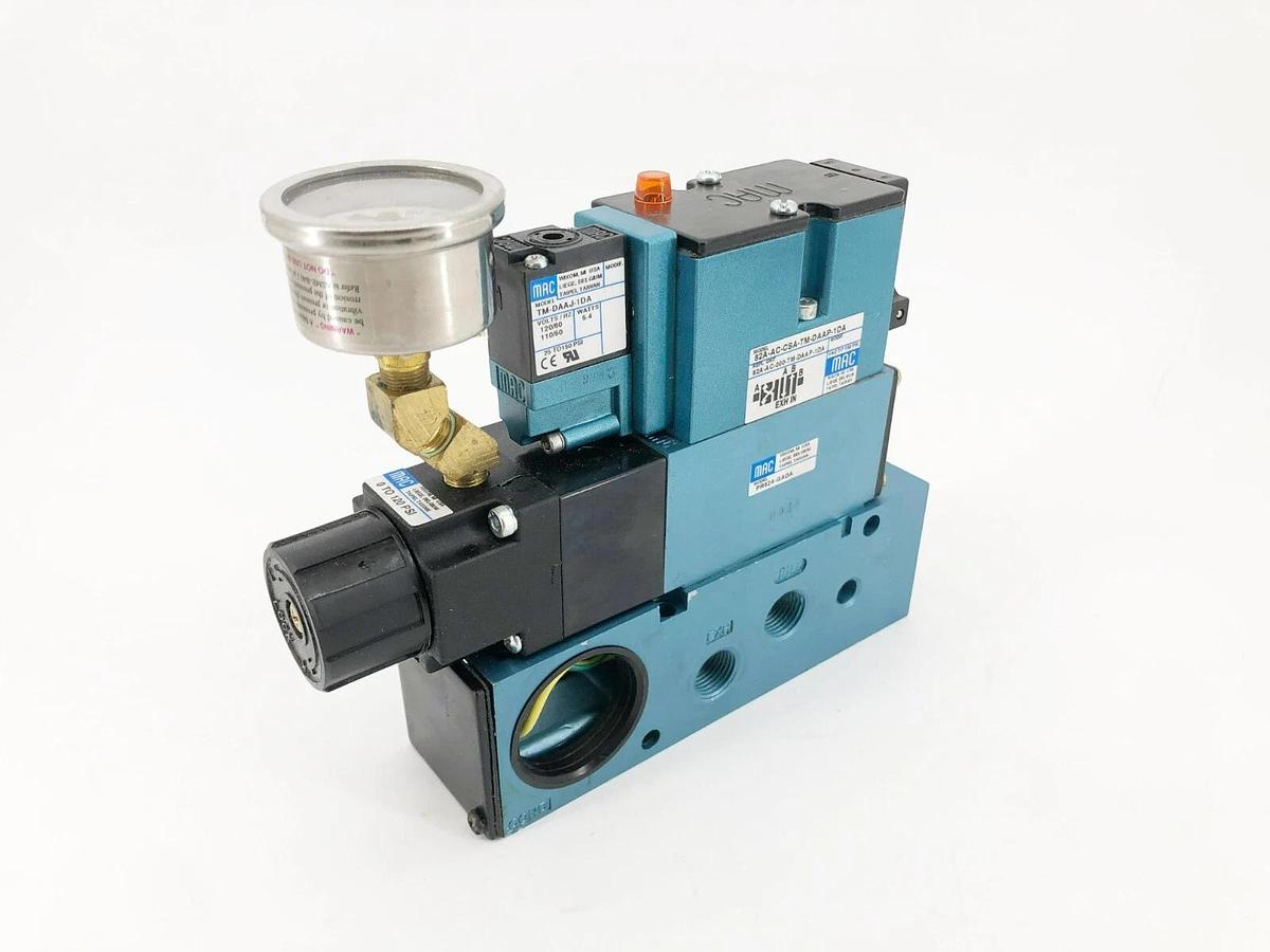 Used MAC Valves 82A-AC-CSA-TM-DAAP-1DA Solenoid Valve 150psi TM-DAAJ-1DA PR82A-GADA
