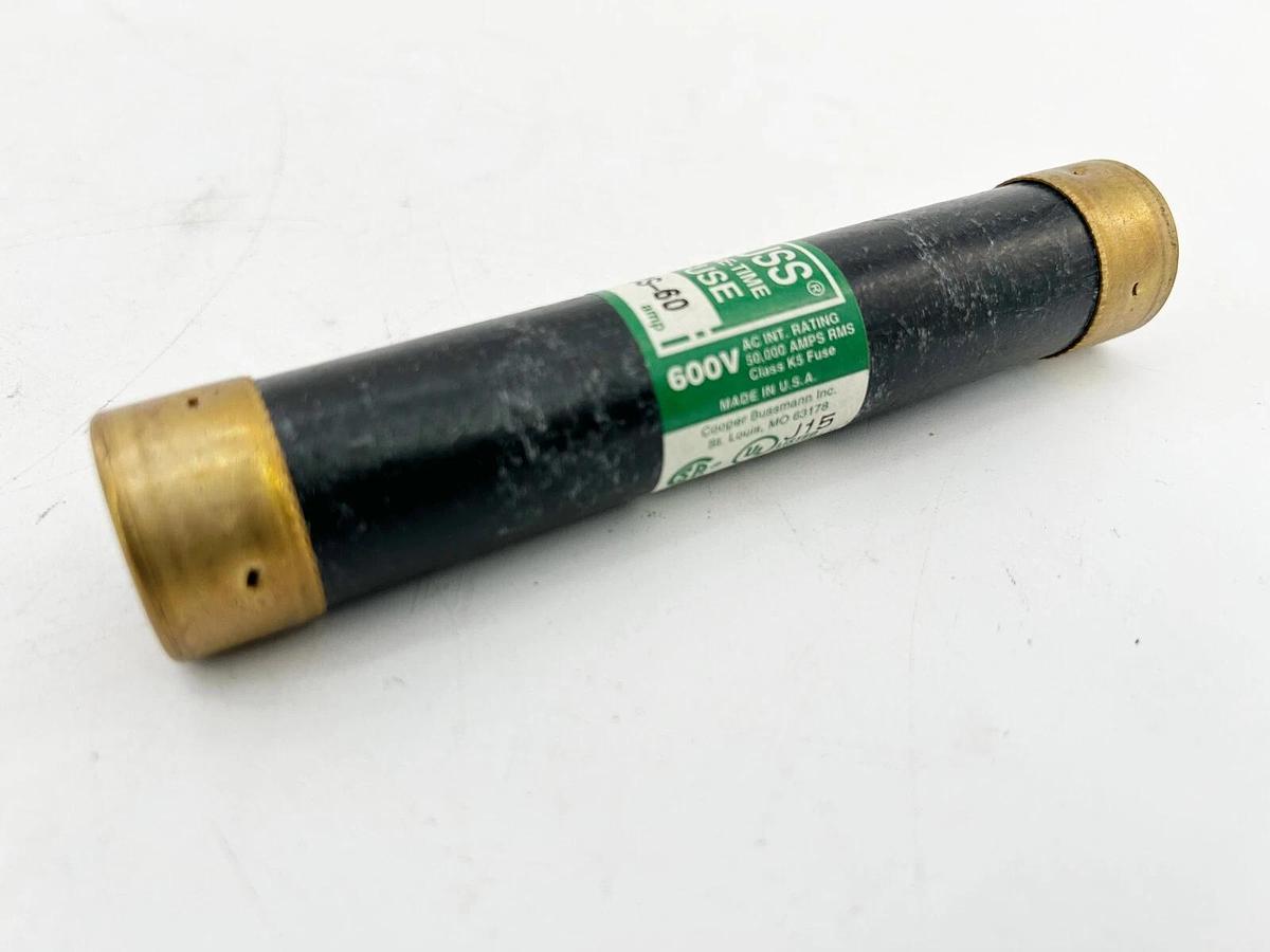 New Lot of 2 Bussmann NOS-60 One Time Fuse 600V 60A