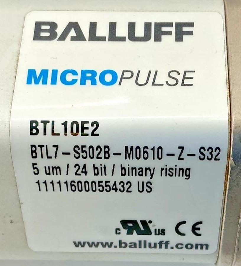 New Balluff BTL7-S502B-M0610-Z-S32 Linear Transducer BTL10E2 8-Pin - No Box