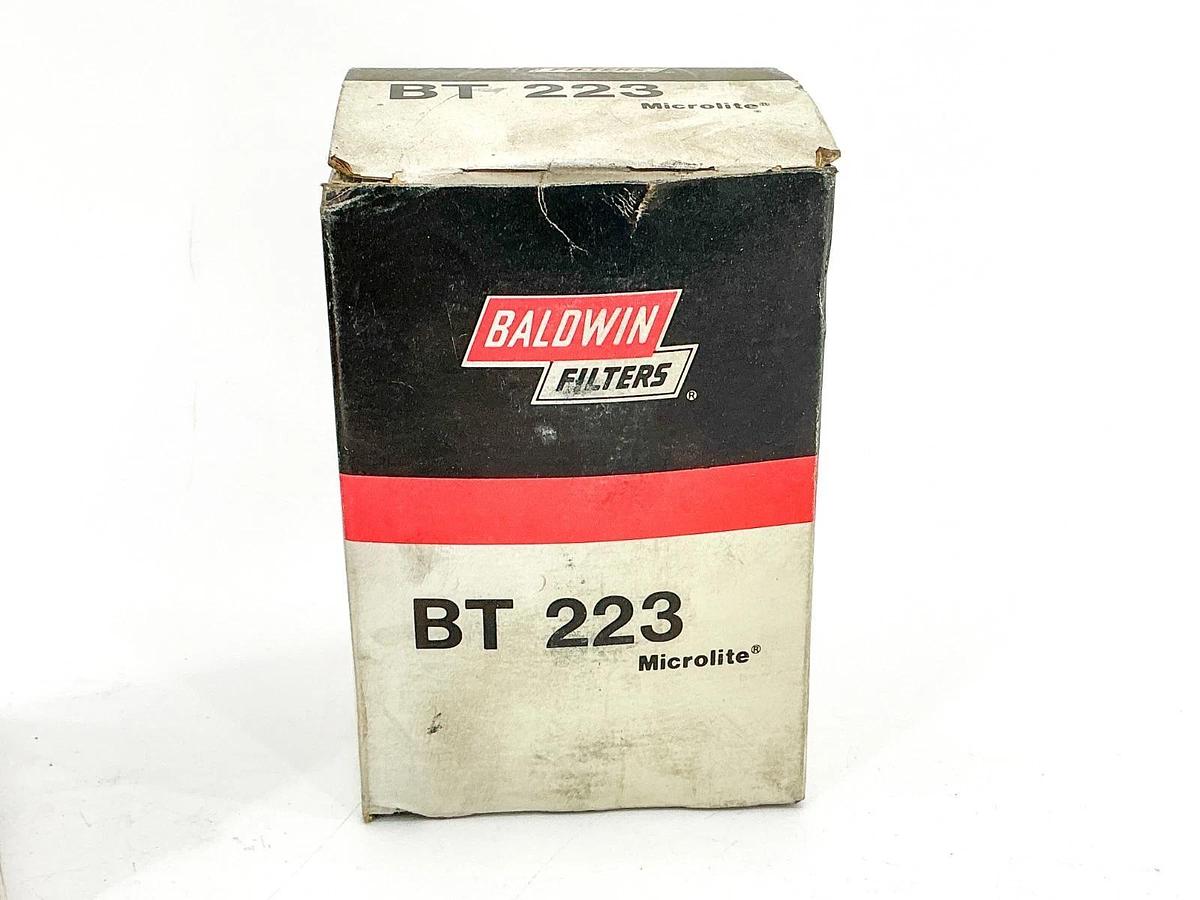 New Lot of 2 Baldwin Filters BT223 Spin On Oil Filter 40 Micron 3/4"