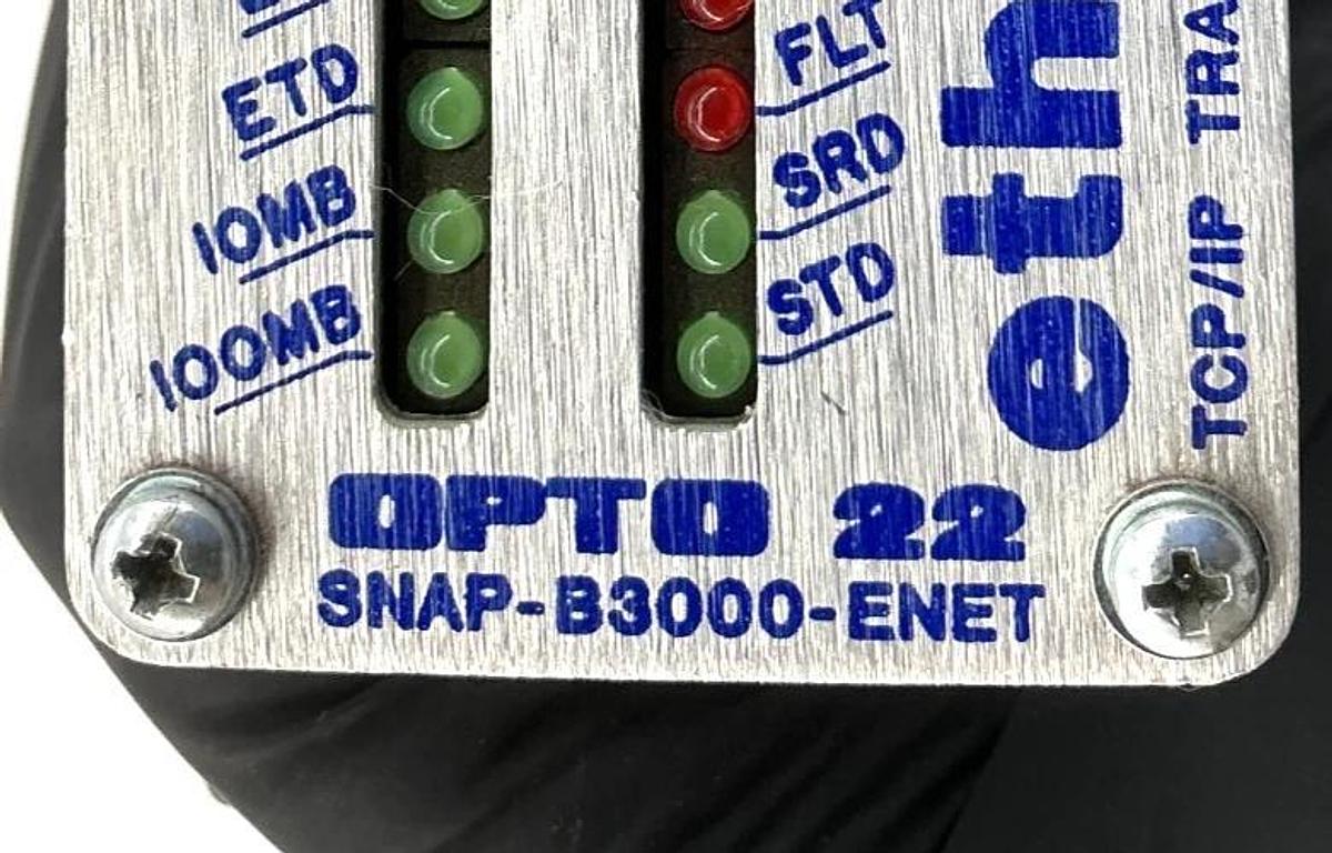Used OPTO 22 SNAP-B3000-ENET Programmable Controller Ethernet I/O Module
