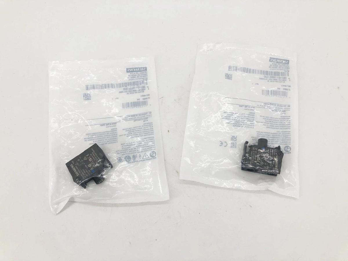 Lot of 2 New Siemens 3SU1401-1BB50-1AA0 LED Button Modules
