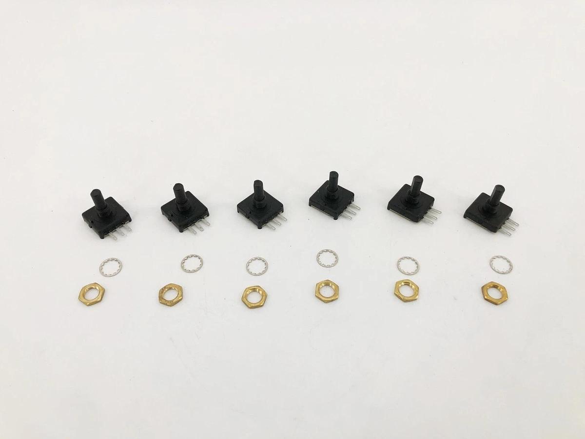 Lot of 6 New Bourns PCW1J-C24-CAB103L Potentiometers 10K OHM 3/4 Plastic Linear