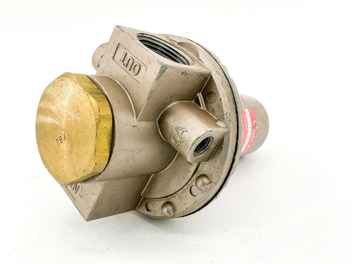 Used Schrader Bellows 3568-2000 Pressure Regulator 5-125PSIG - Missing Handle