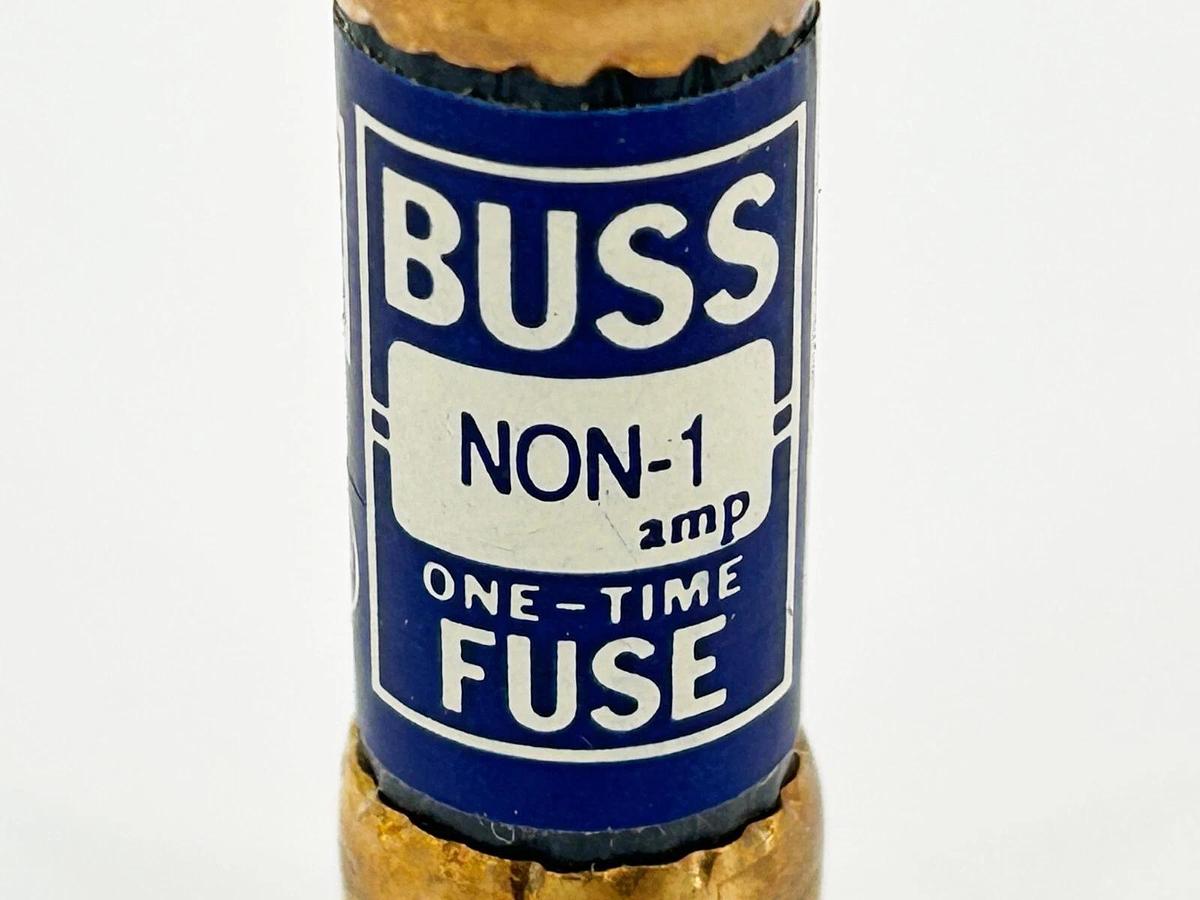 New Lot of 8 Bussmann NON-1 One Time Fuse 1A 250V