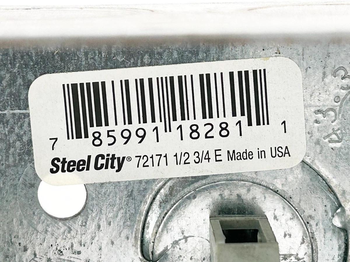 New Steel City 72171 Square Box Enclosure 1/2" 3/4" - No Box