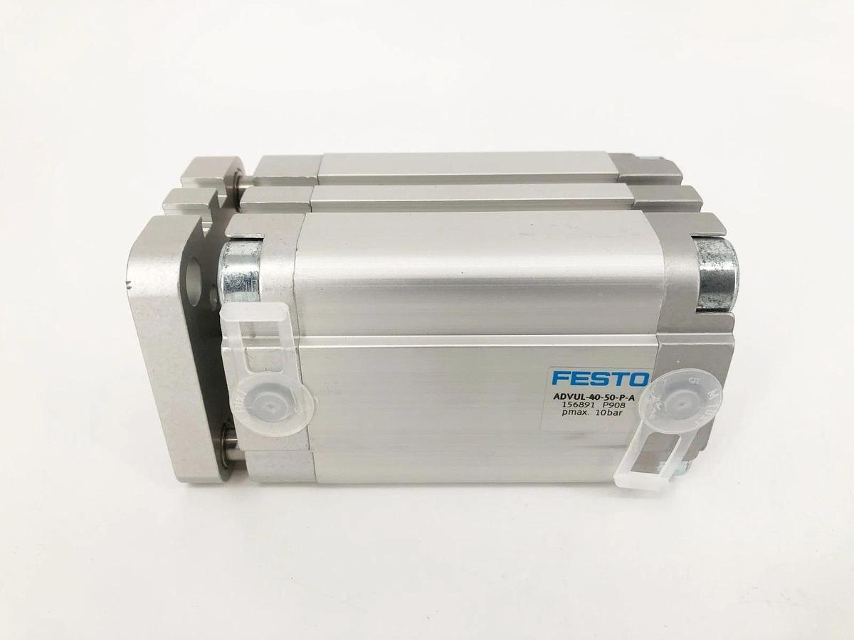 New Festo ADVUL-40-50-P-A Pneumatic Cylinder 156891 10bar - No Box