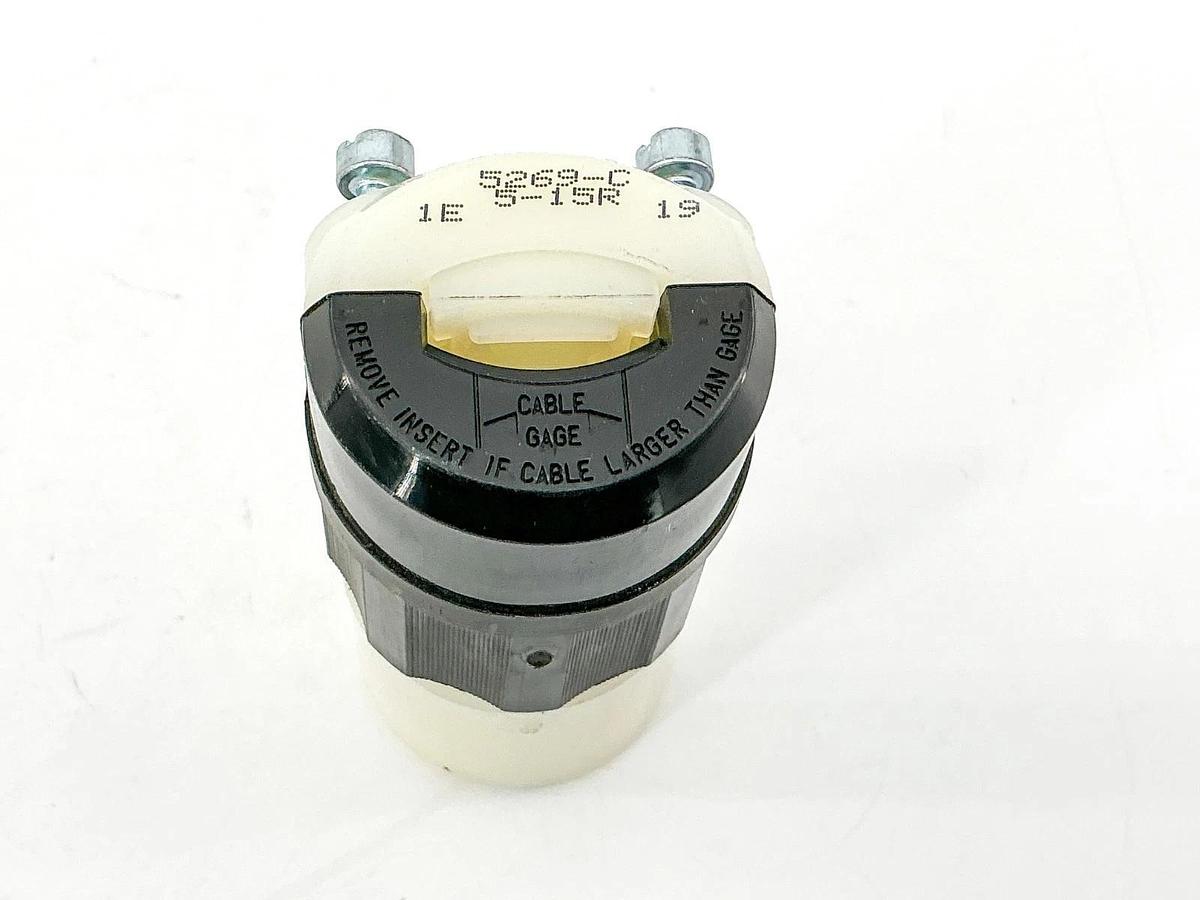 New Lot of 2 Leviton 5269-C Connector Body 2P 3Wire 15-125V 171-5269-C - No Box