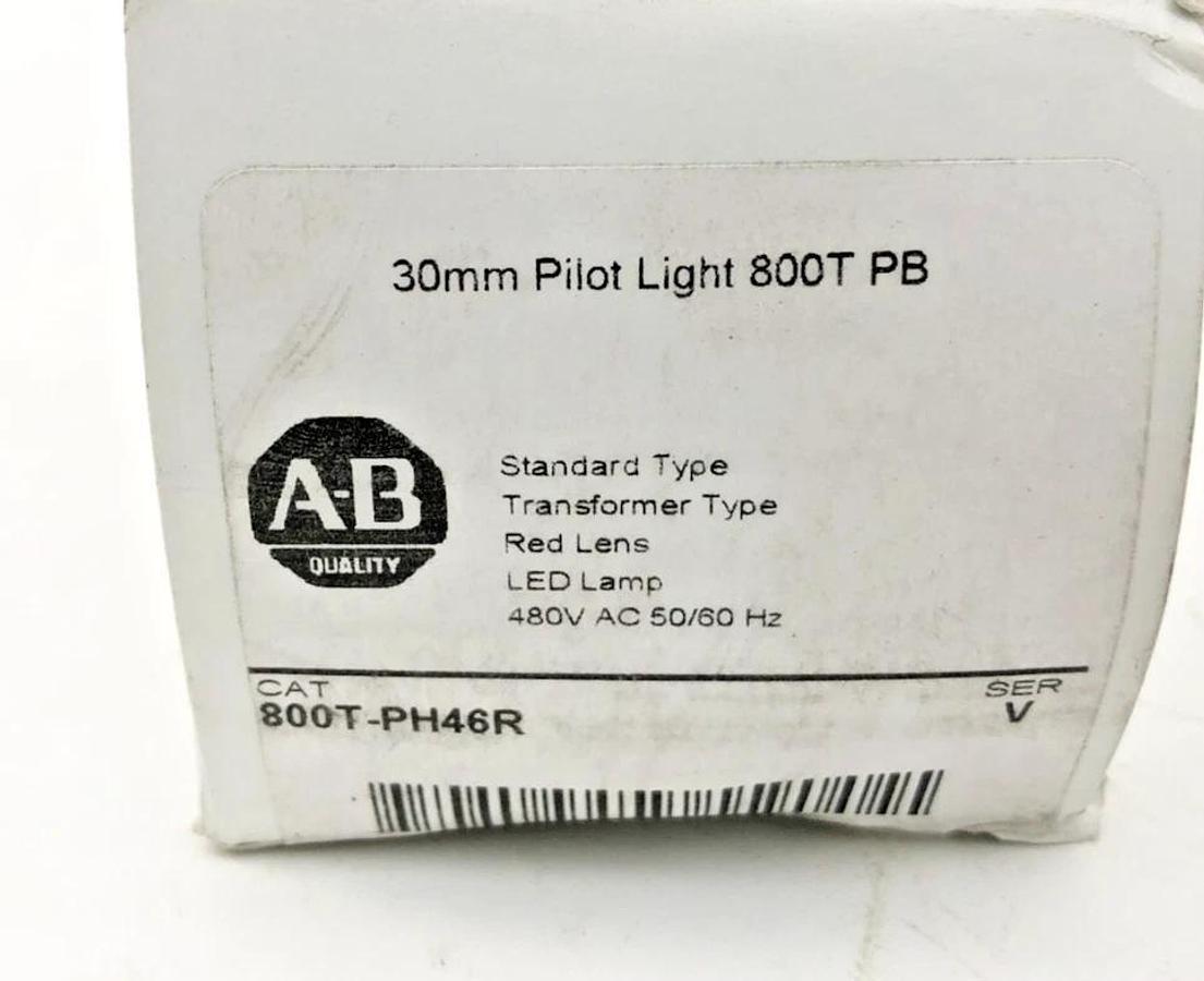 New Allen-Bradley 800T-PH46R Ser. V Red Pilot Light 480VAC 50/60Hz