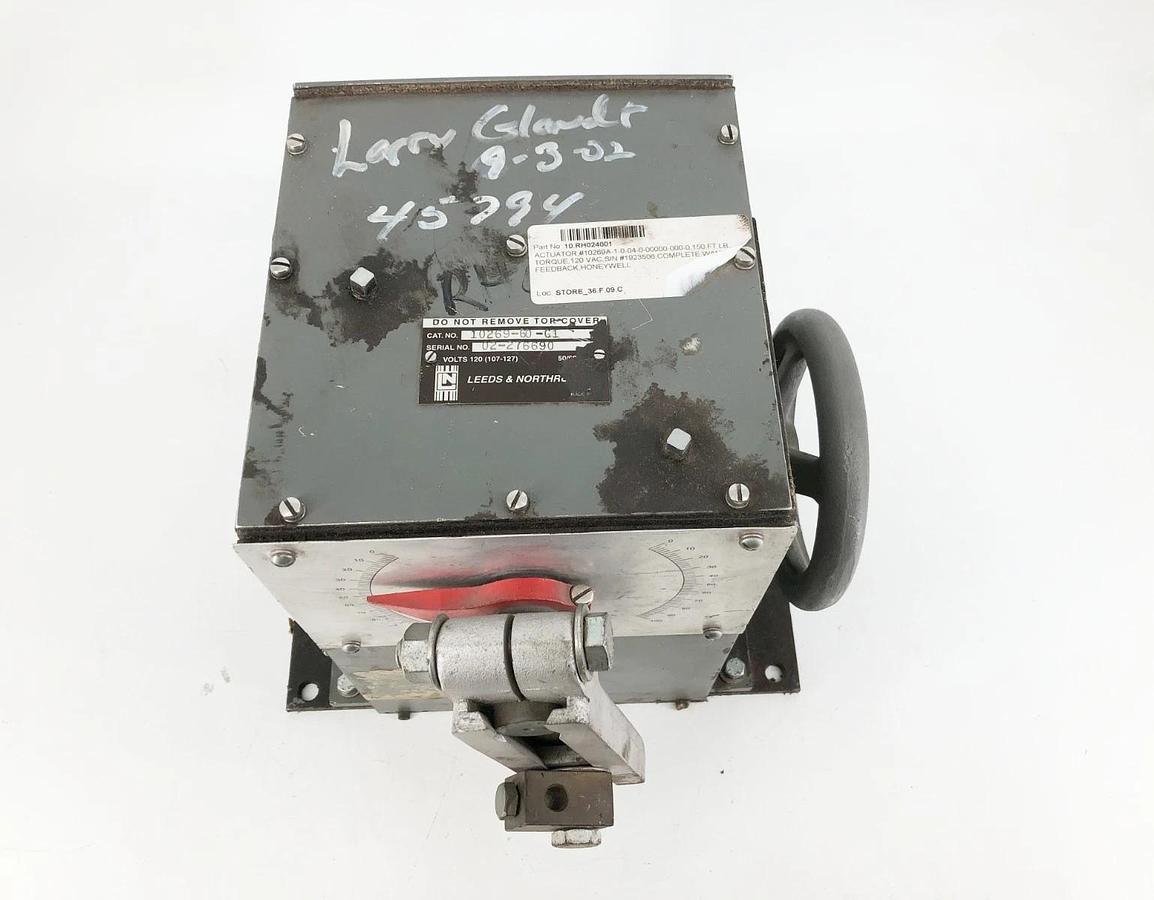 Used Leeds & Northrup 10269-60-G1 High-Torque Actuator Model D 120VAC 150 LB/FT