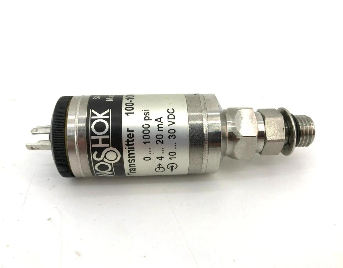 NoShok 100-1000-2-1-3-7 Current Output Pressure Transmitter 0-1000psi 10-30VDC